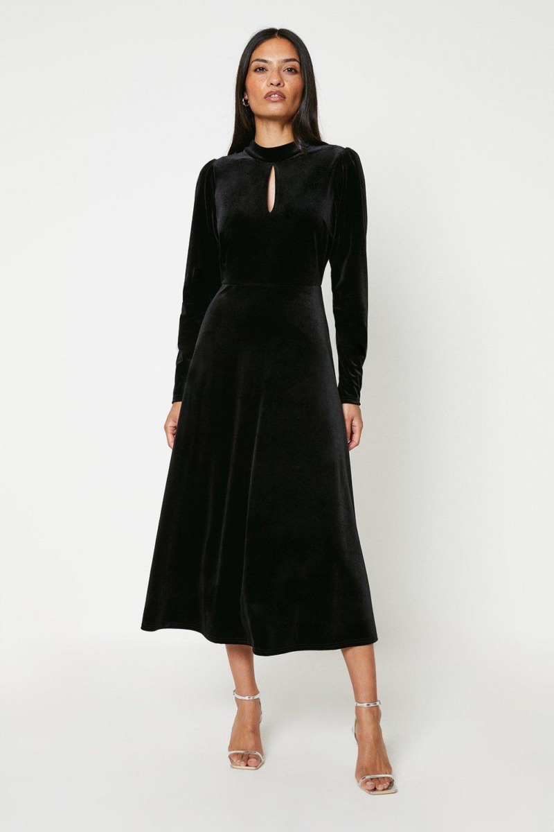 Dorothy Perkins Women Midi Dress in Black GOOFASH