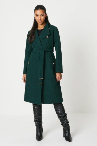 Dorothy Perkins Womens Coat Green GOOFASH