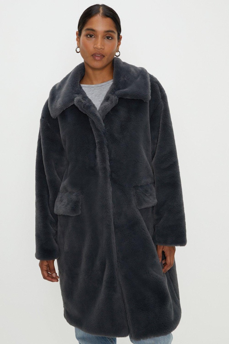 Dorothy Perkins Women's Coat in Grey GOOFASH