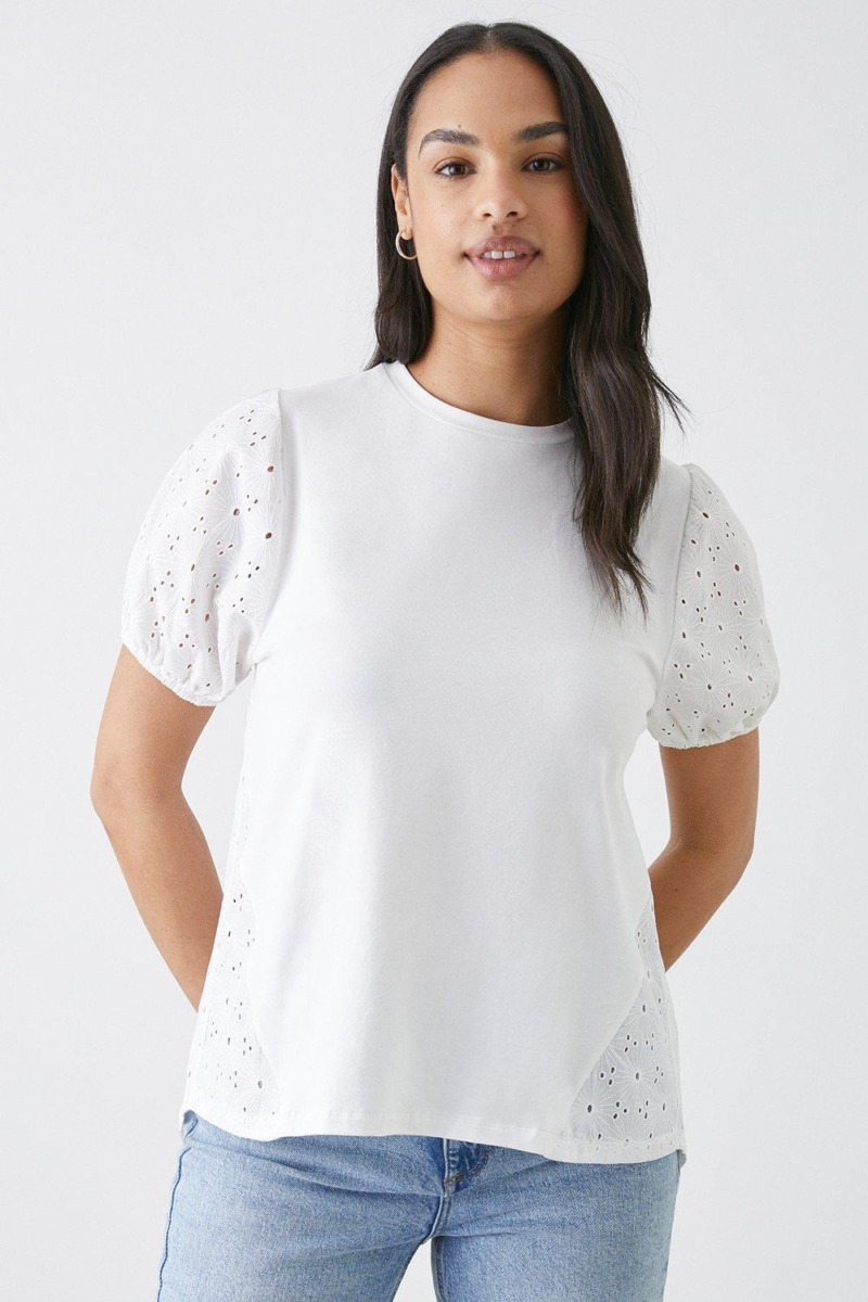 Dorothy Perkins - Women's T-Shirt in White GOOFASH