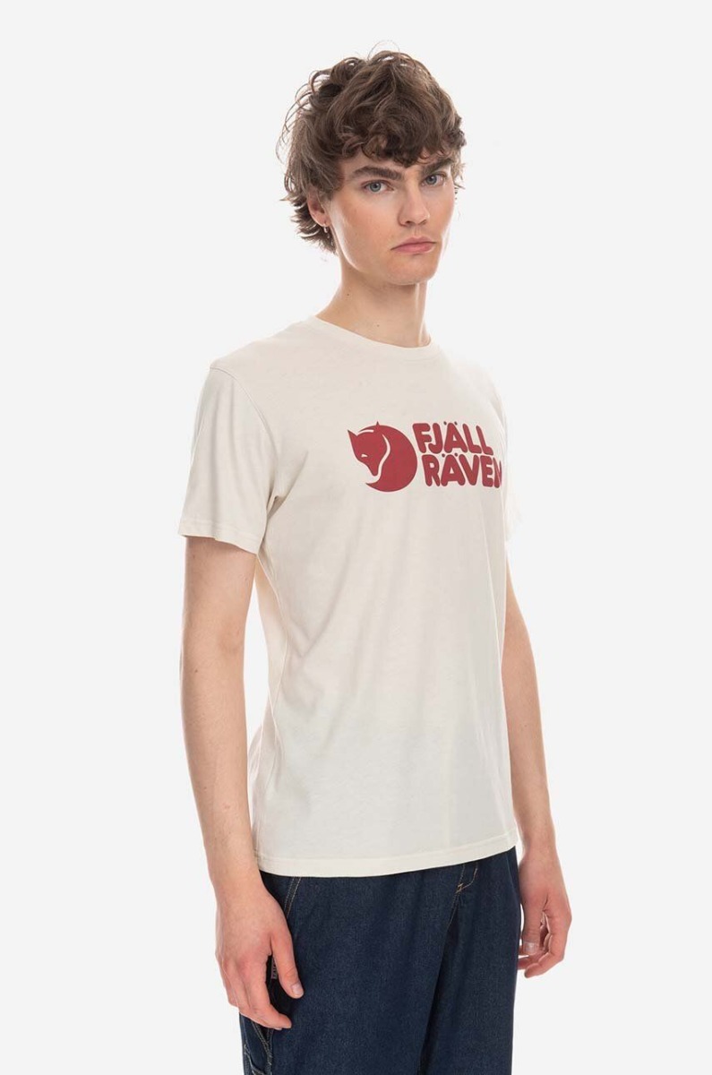Fjallraven Mens T-Shirt in Beige from Answear GOOFASH