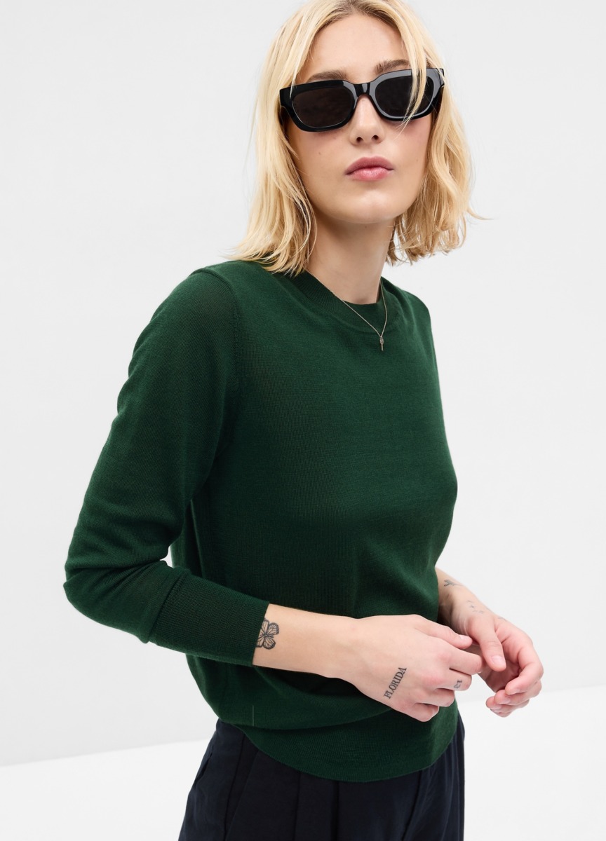 Gap - Women's Pullover Green GOOFASH