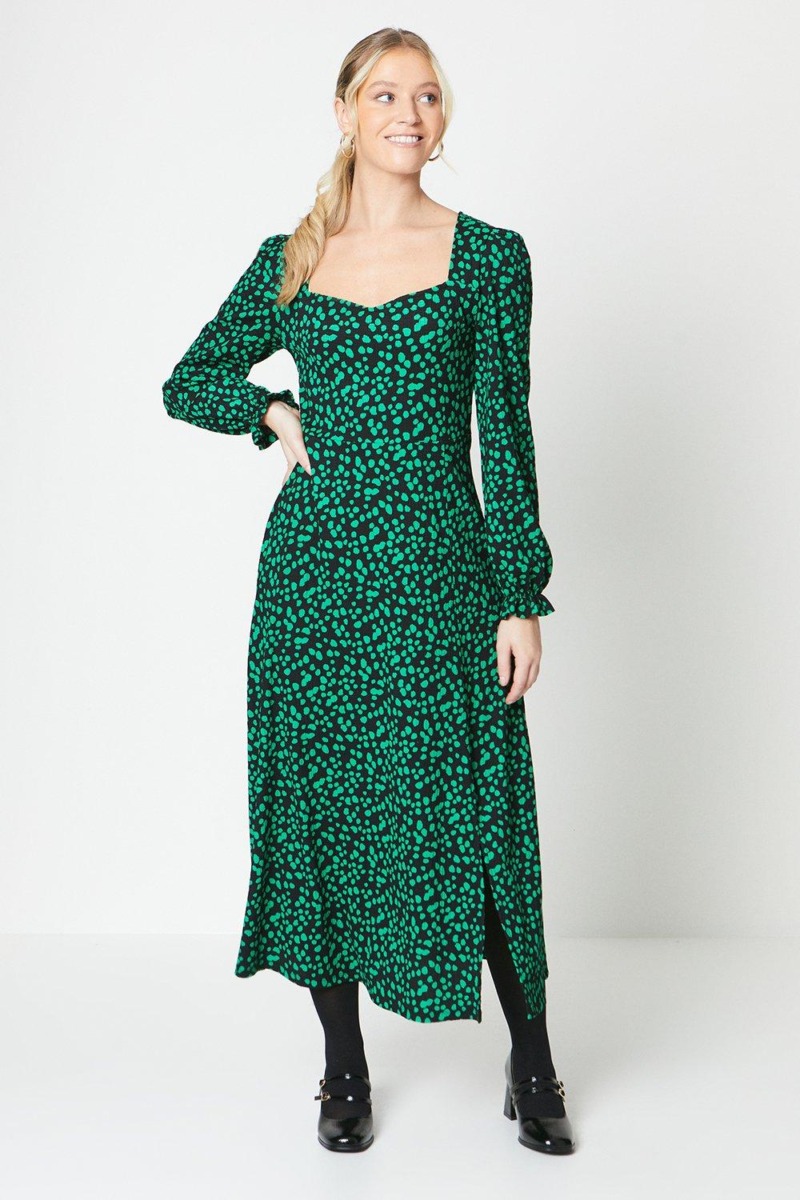 Green Midi Dress Dorothy Perkins GOOFASH