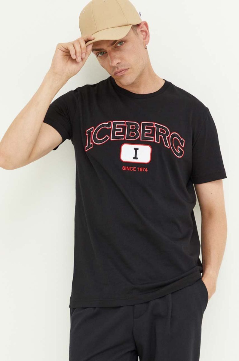 Iceberg Men's Black T-Shirt from Answear GOOFASH
