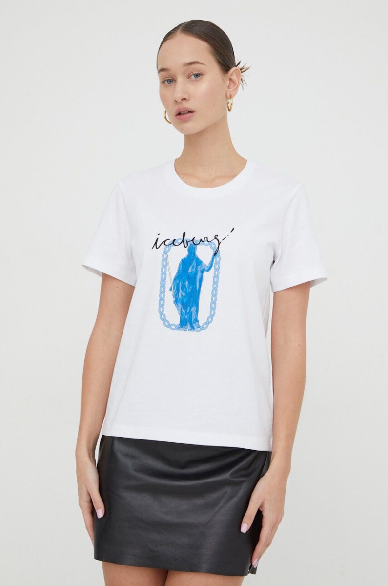 Iceberg - White - Women T-Shirt - Answear GOOFASH