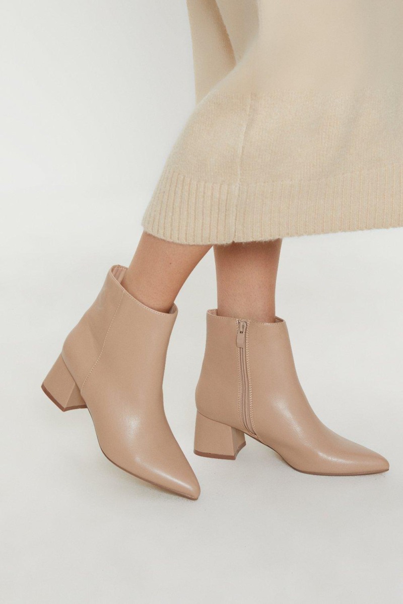 Ladies Ankle Boots Beige by Dorothy Perkins GOOFASH