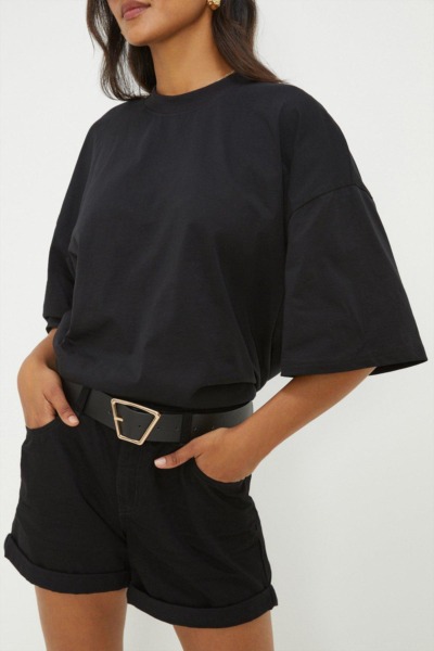 Ladies Black T-Shirt - Dorothy Perkins GOOFASH