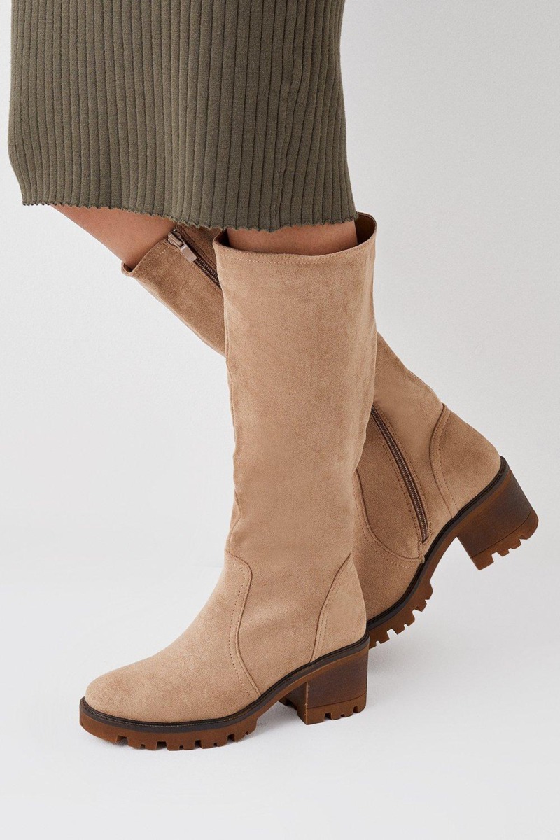 Ladies Knee High Boots in Grey Dorothy Perkins GOOFASH
