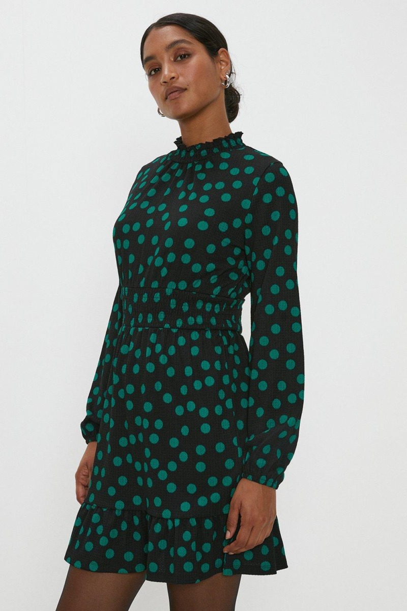Ladies Mini Dress Green by Dorothy Perkins GOOFASH