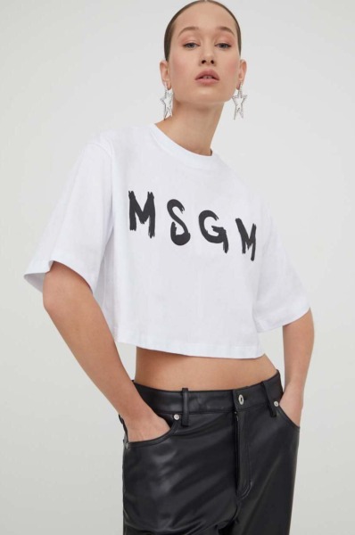 Ladies T-Shirt White Answear Msgm GOOFASH