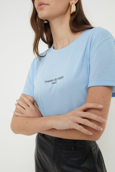 Ladies T-Shirt in Blue Dorothy Perkins GOOFASH