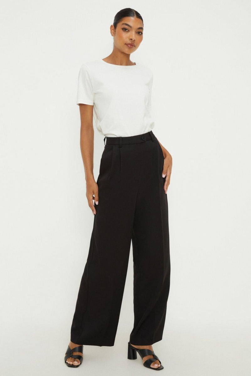 Ladies Trousers Black from Dorothy Perkins GOOFASH