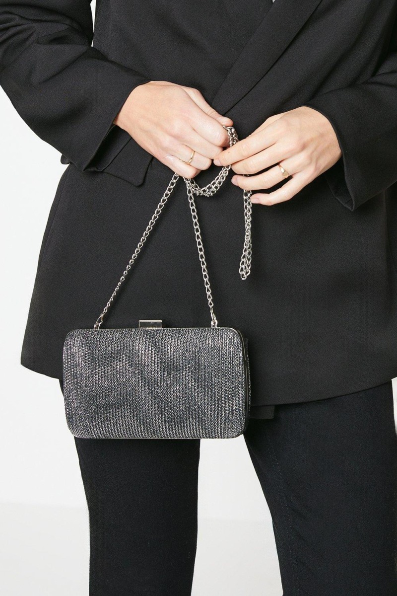 Lady Black Clutches by Dorothy Perkins GOOFASH