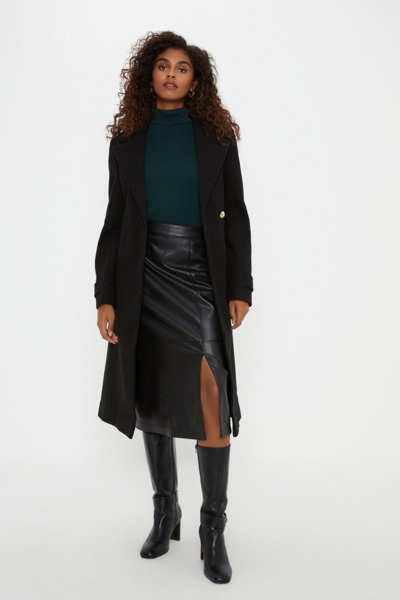Lady Coat in Black from Dorothy Perkins GOOFASH