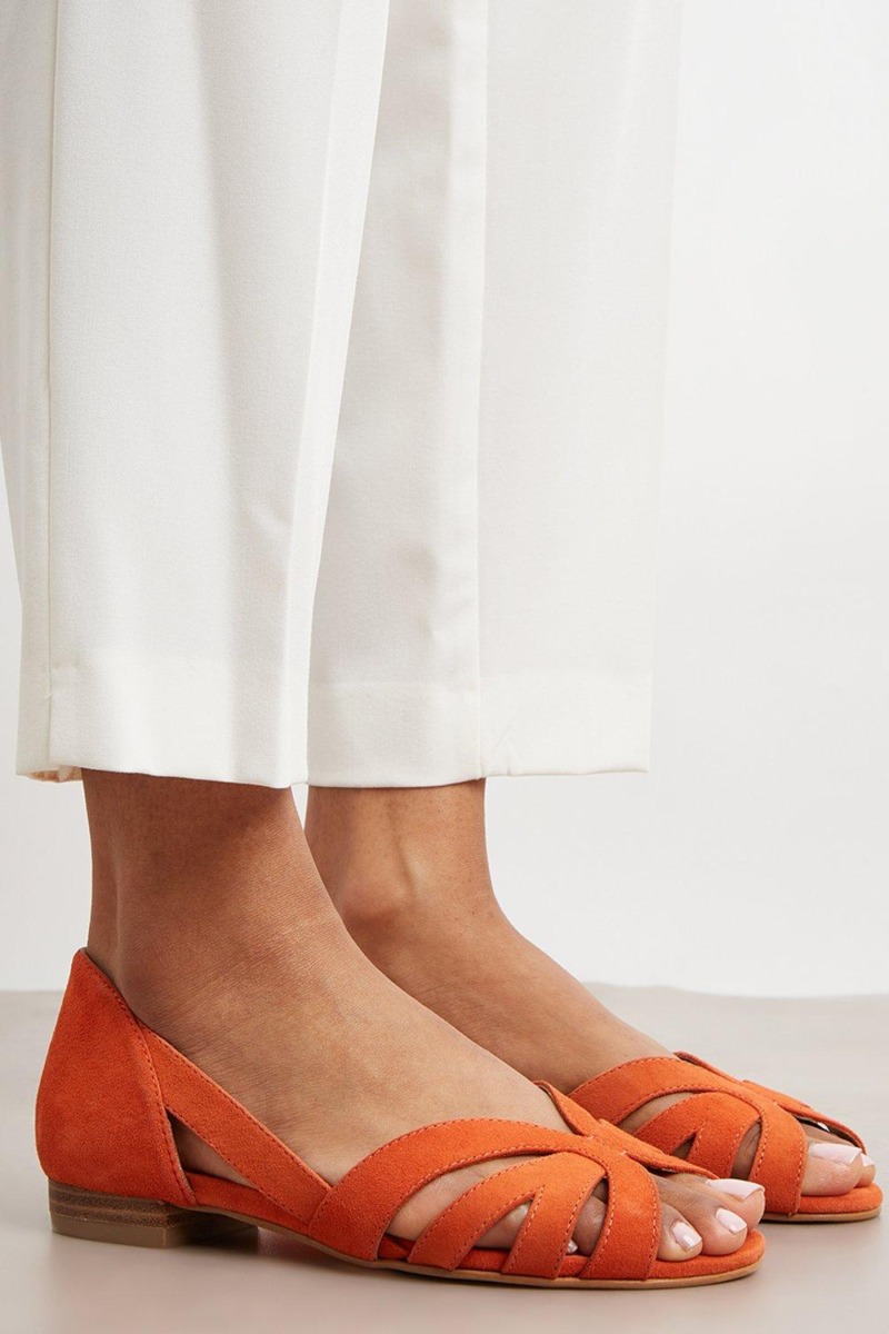 Lady Orange Flat Sandals at Dorothy Perkins GOOFASH
