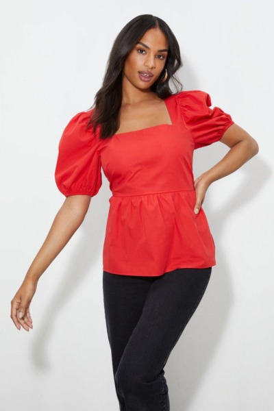 Lady Top Red by Dorothy Perkins GOOFASH