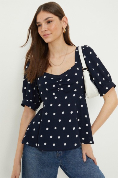 Lady Top in Blue at Dorothy Perkins GOOFASH