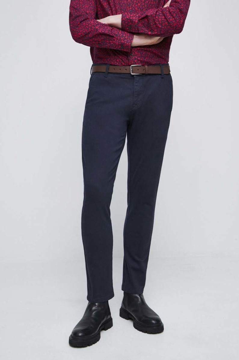 Man Chino Pants in Blue Medicine Answear GOOFASH