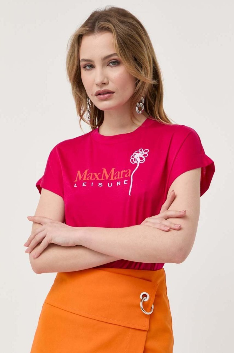Max Mara Ladies T-Shirt in Pink from Answear GOOFASH