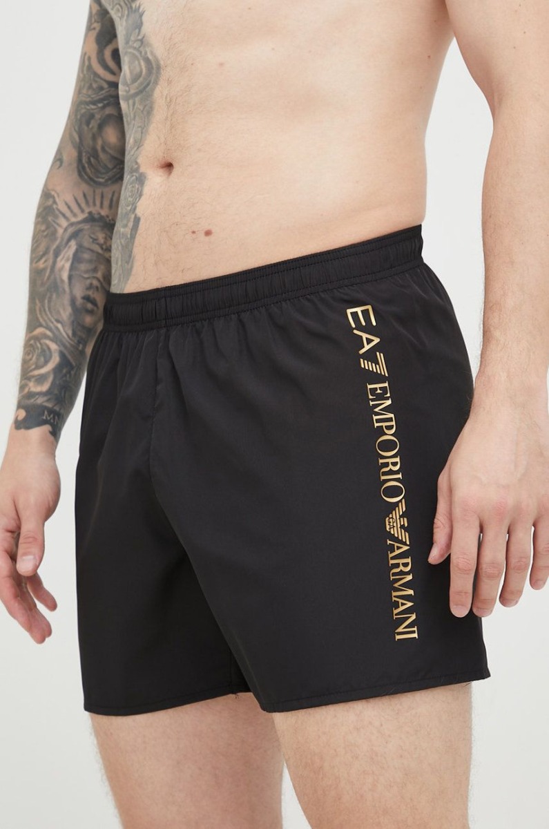 Men Black Shorts - Armani - Answear GOOFASH