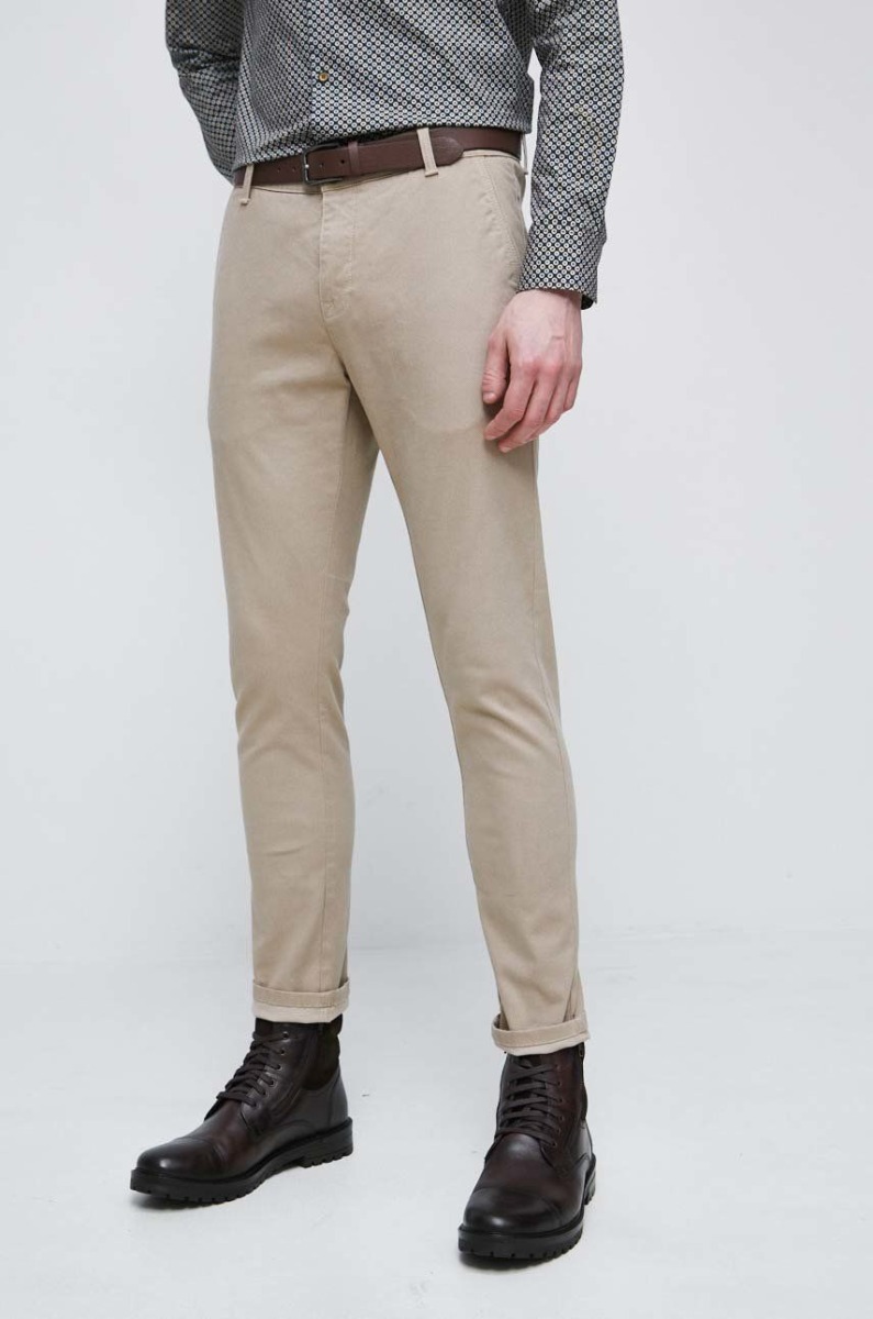 Men Chino Pants in Beige - Answear GOOFASH