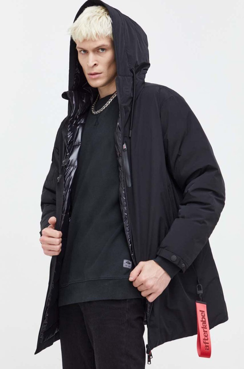 Men's Down Jacket in Black After Label - Answear GOOFASH