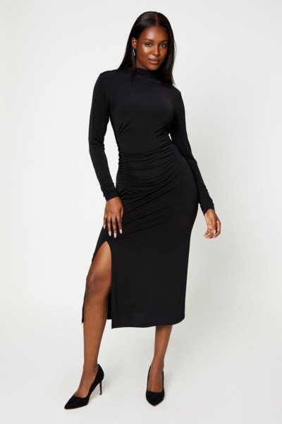 Midi Dress Black for Women at Dorothy Perkins GOOFASH