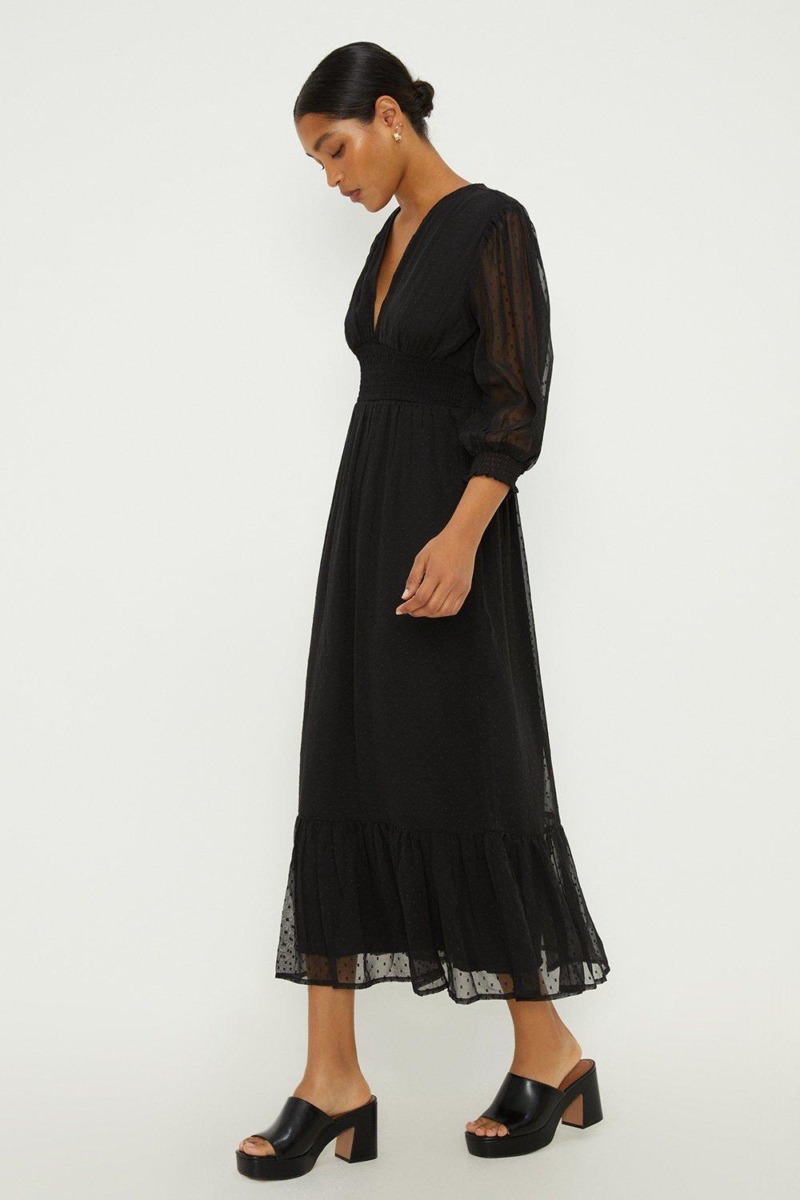 Midi Dress in Black Woman - Dorothy Perkins GOOFASH