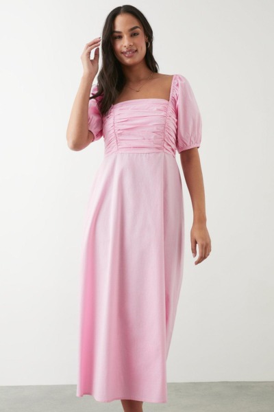 Midi Dress in Pink - Dorothy Perkins GOOFASH