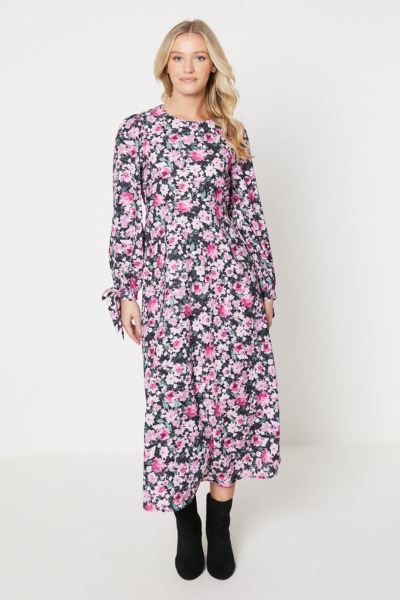 Midi Dress in Pink for Women at Dorothy Perkins GOOFASH
