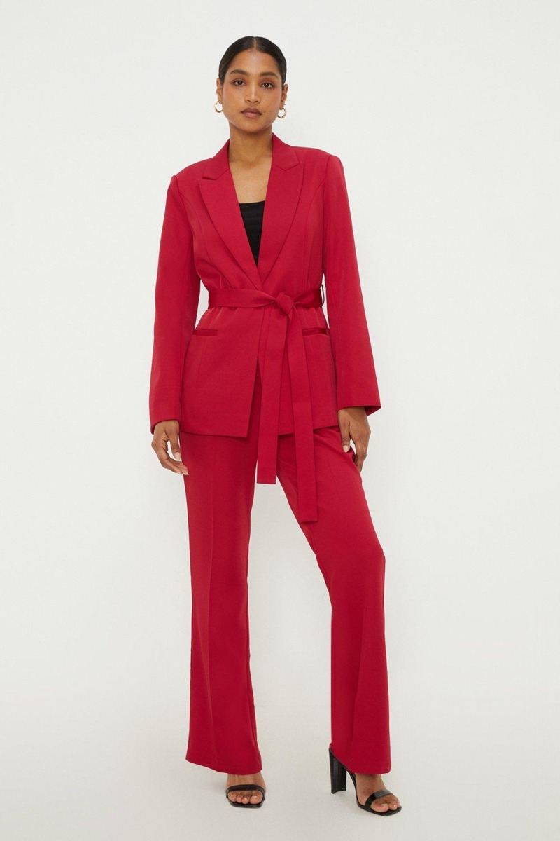 Pink Ladies Flared Trousers - Dorothy Perkins GOOFASH