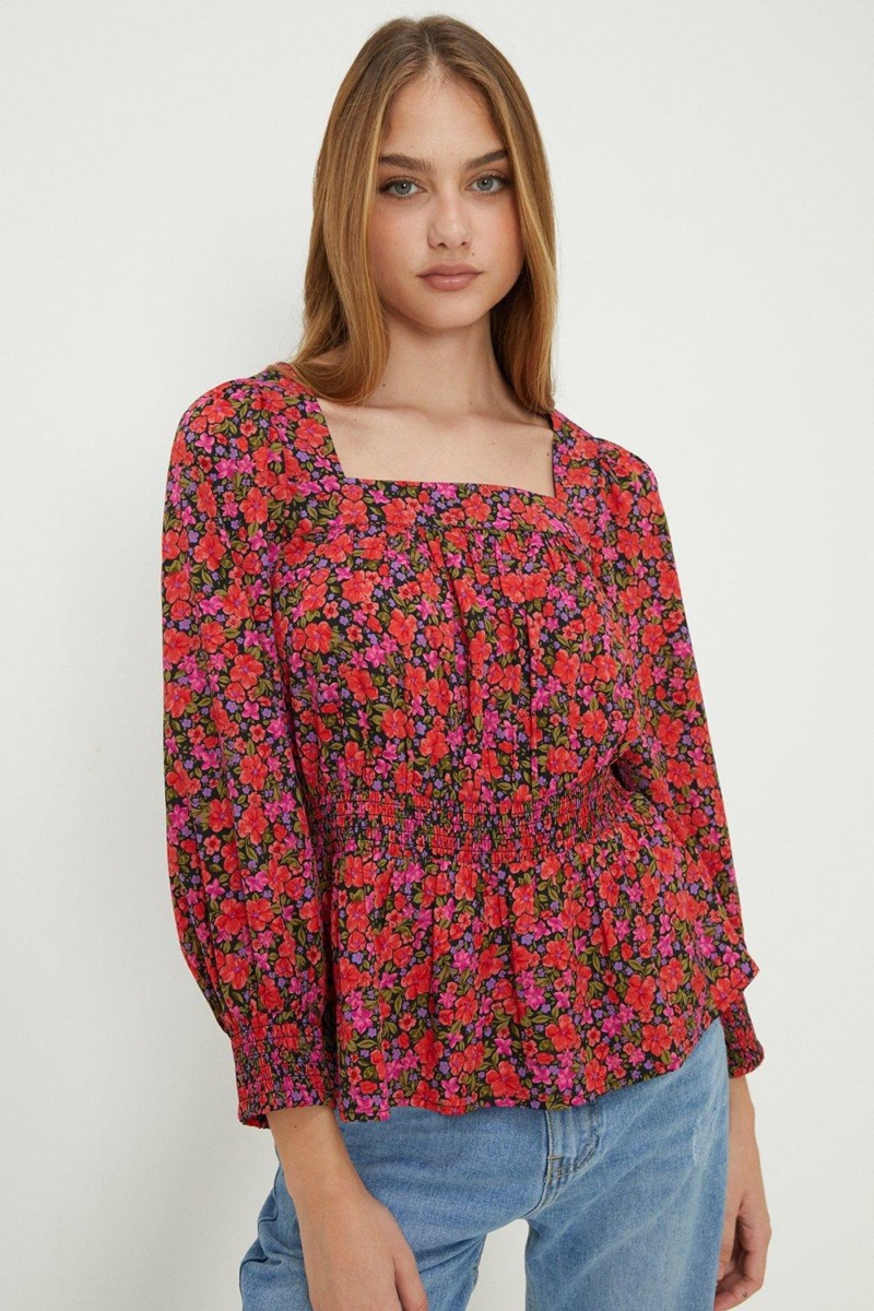 Red Womens Blouse - Dorothy Perkins GOOFASH