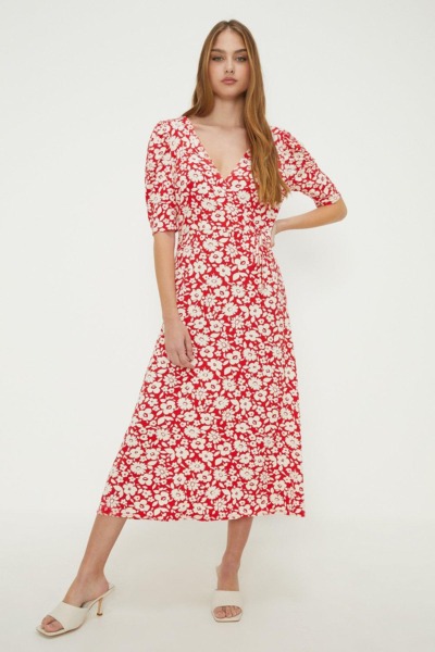 Red Wrap Dress for Women at Dorothy Perkins GOOFASH
