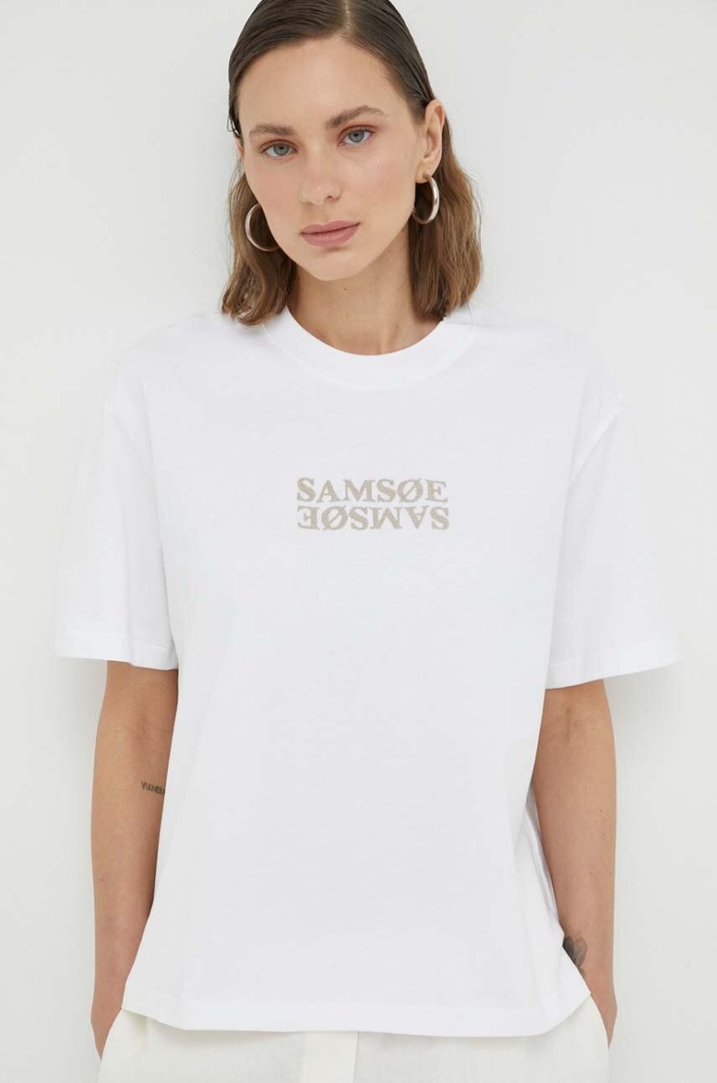 Samsoe Samsoe Women T-Shirt White - Answear GOOFASH