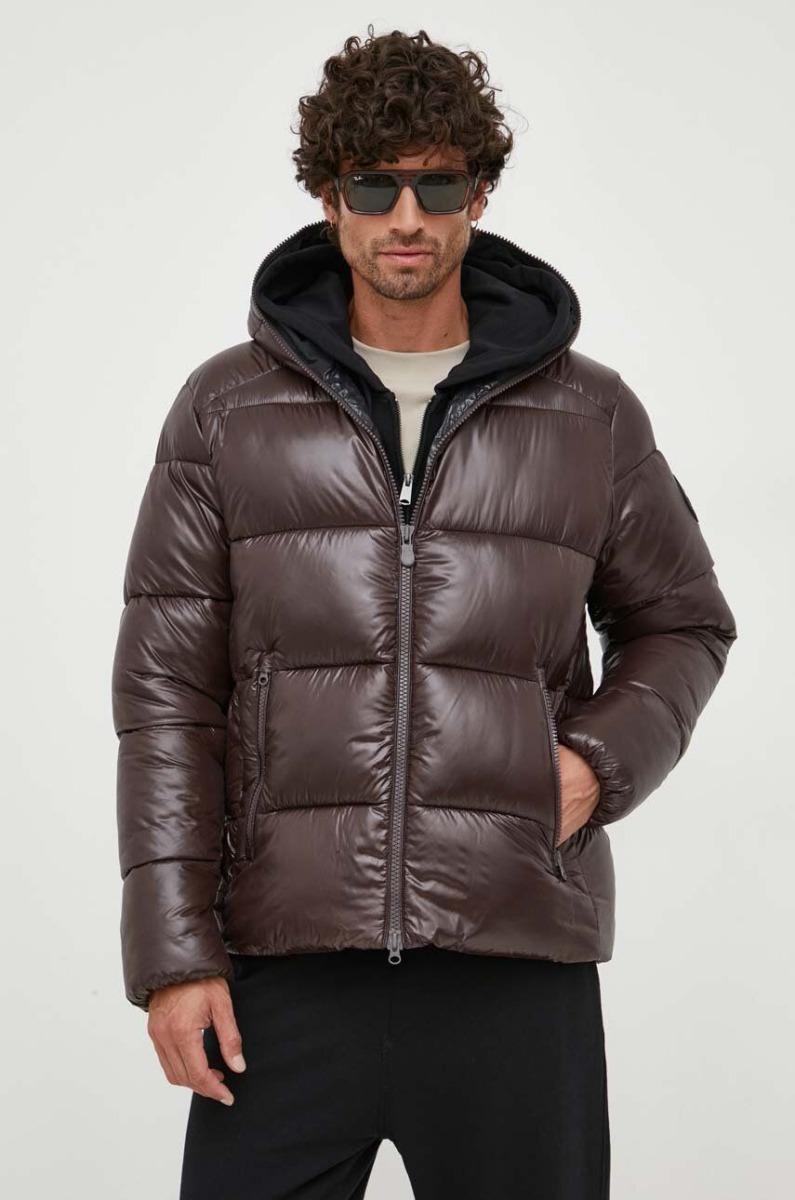 Save The Duck Brown Winter Jacket Answear Man GOOFASH