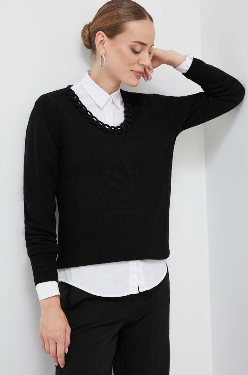 Silvian Heach - Womens Sweater Black - Answear GOOFASH