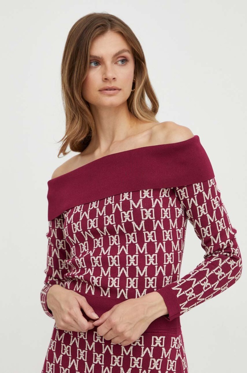 Sweater Burgundy Marciano Guess - Answear GOOFASH