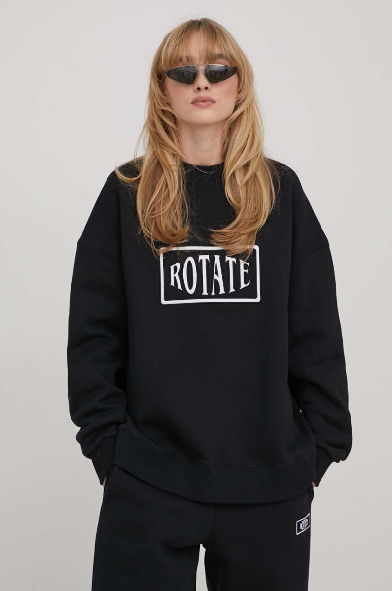 Sweatshirt in Black Rotate Answear Woman GOOFASH