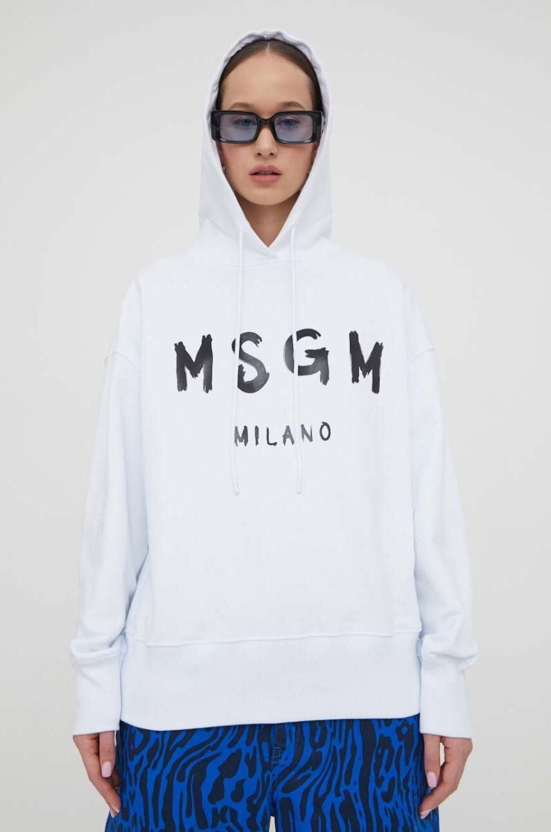 Sweatshirt in White Msgm Answear GOOFASH