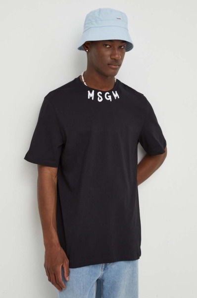 T-Shirt Black Msgm Answear Gents GOOFASH