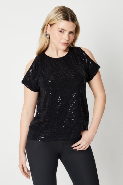 T-Shirt Black for Woman from Dorothy Perkins GOOFASH