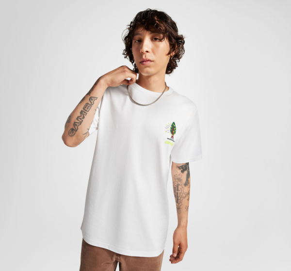 T-Shirt White Converse GOOFASH