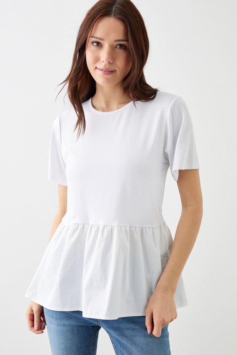 T-Shirt White for Women by Dorothy Perkins GOOFASH