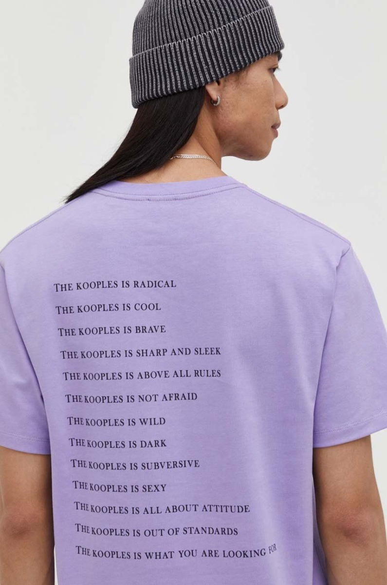T-Shirt in Purple The Kooples Man - Answear GOOFASH