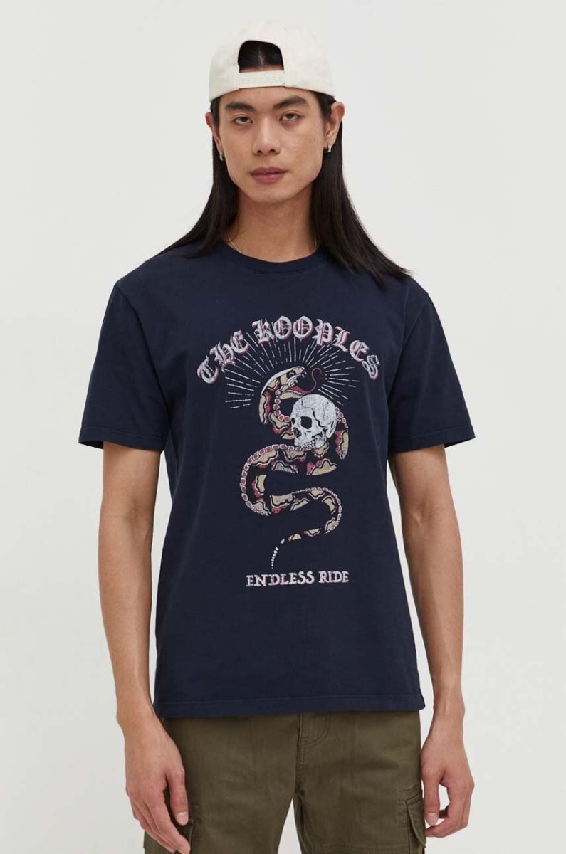 The Kooples Gent T-Shirt in Blue from Answear GOOFASH