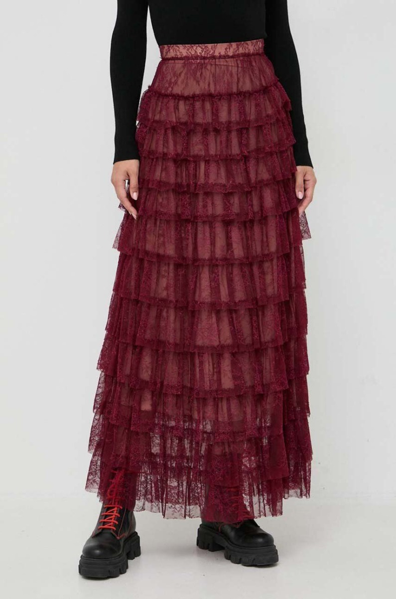 Twinset Women Burgundy Skirt by Answear GOOFASH