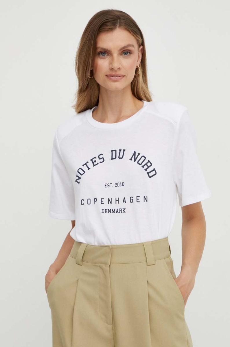 White T-Shirt Notes Du Nord Answear Woman GOOFASH