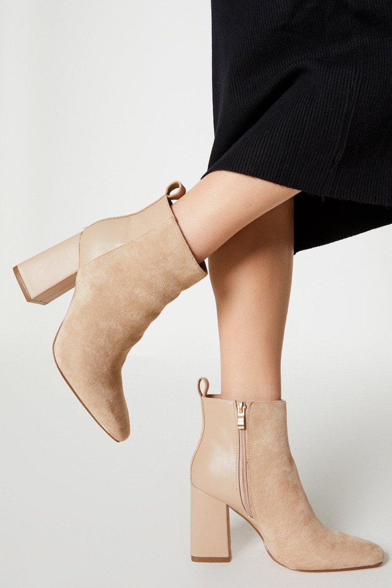 Woman Ankle Boots Beige - Dorothy Perkins GOOFASH
