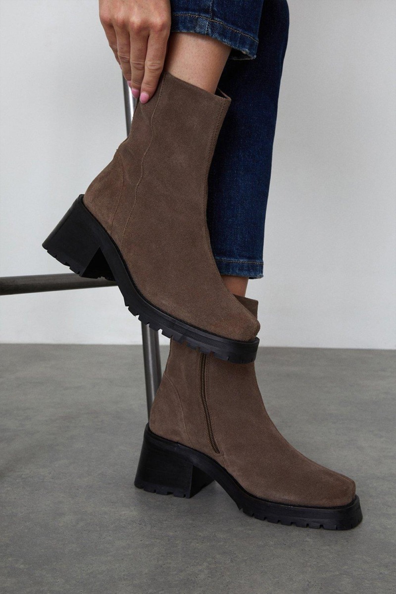Woman Ankle Boots Beige from Dorothy Perkins GOOFASH