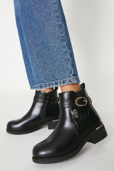 Woman Black Ankle Boots Dorothy Perkins GOOFASH